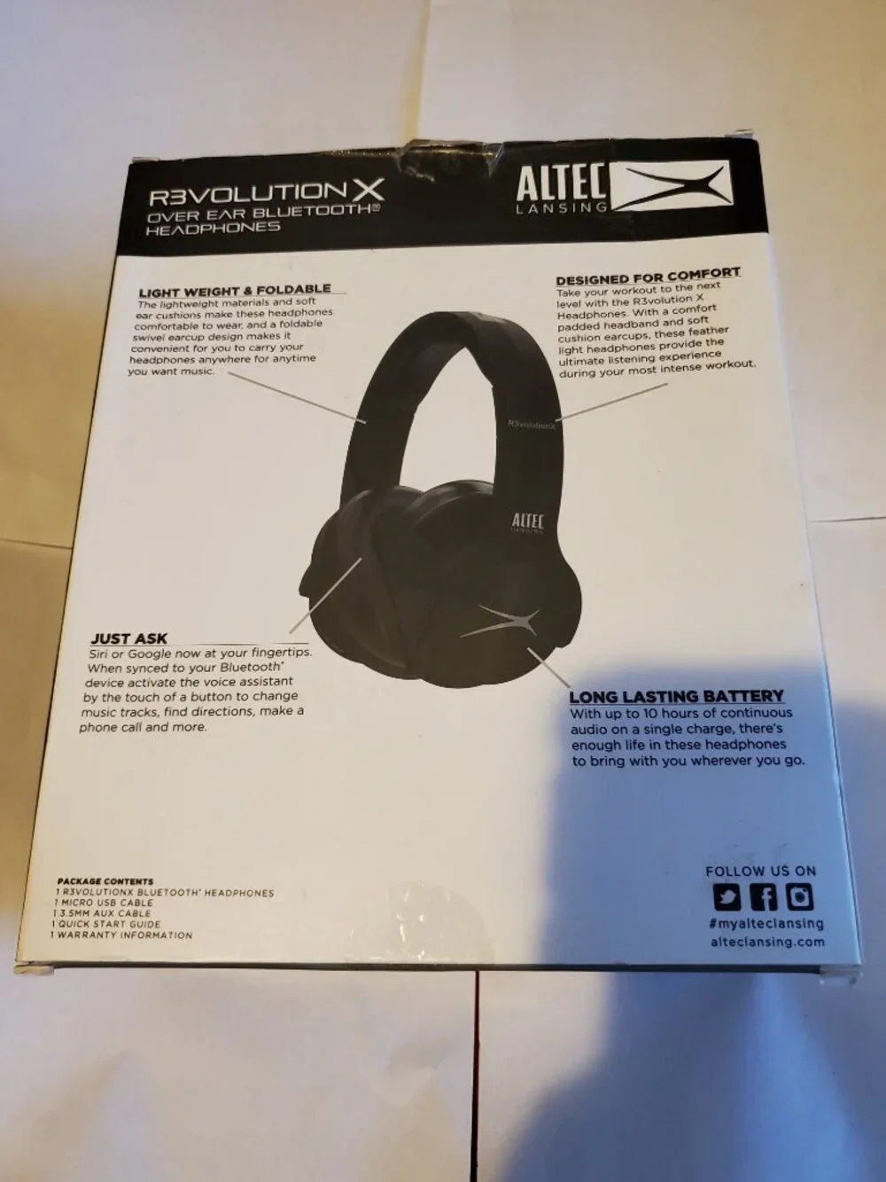 ALTEC LANSING MZX009-BLK R3VOLUTION X OVER EAR BLUETOOTH HEADPHONES